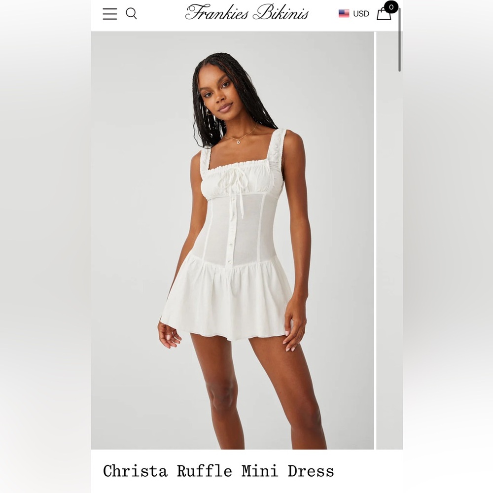 Frankie’s Bikinis Christa Ruffle Mini Dress